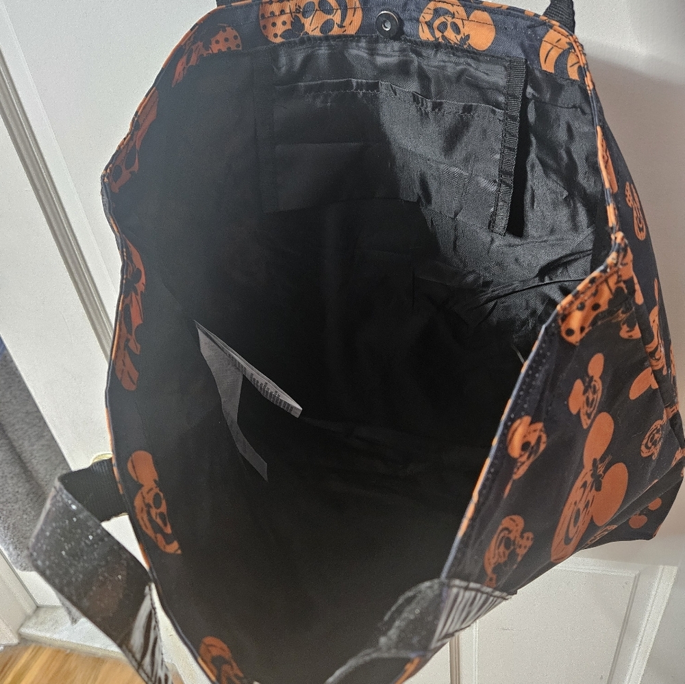 Disney Halloween 2021 Pumpkin Mickey Minnie Mouse Tote - Picture 4 of 5